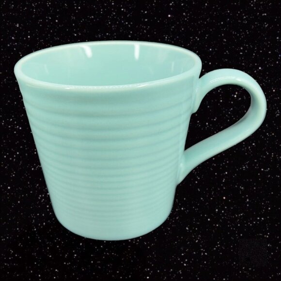 ROYAL DOULTON Teal GORDON RAMSAY MAZE Stoneware Mug Set 4 Light Blue Green - Picture 15 of 15